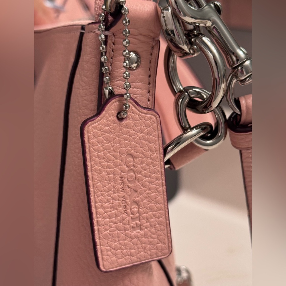 Coach Elle Hobo Bag in Petal Pink Pebble Leather - NWT - Picture 4 of 16